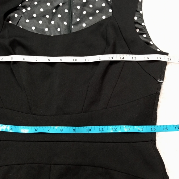 WHBM Knee Length Sleeveless Black Evening Dress Women's Size 8 - Picture 4 of 8